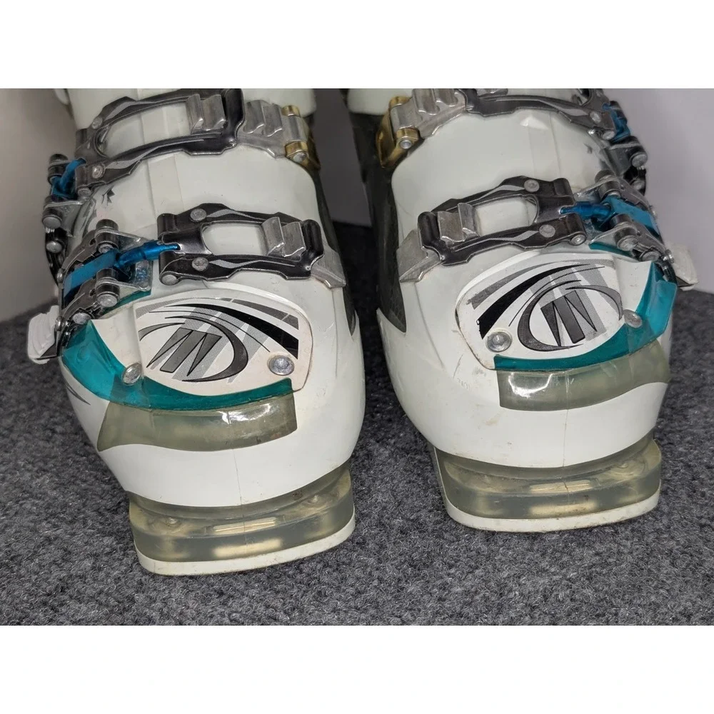 Tecnica Dragon 100 Ski Boots Women's 6.5 (23.5 275mm) White Teal Anti Vibration‎